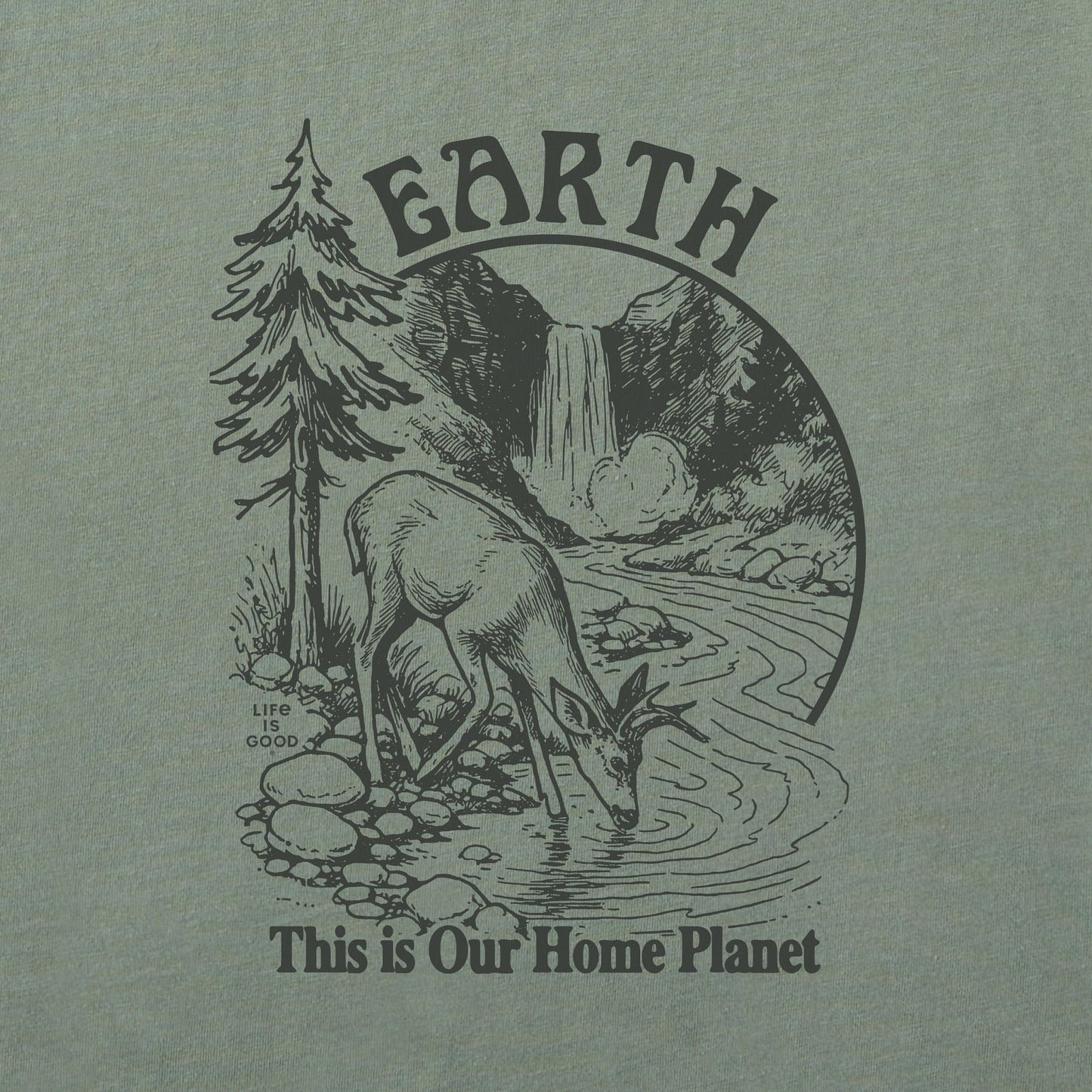 Men's Earth Home Planet Short Sleeve Crusher-LITE Tee