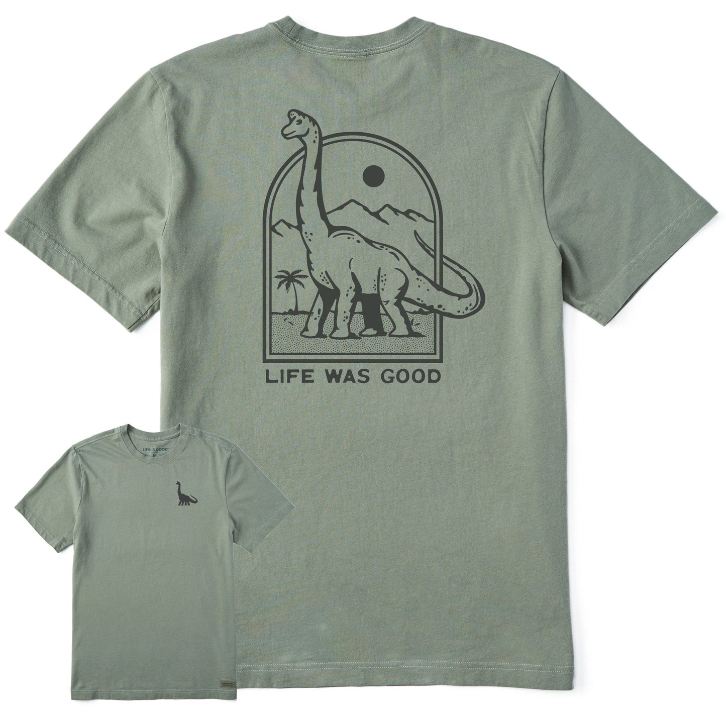 Men's Life Was Good Dinosaur Short Sleeve Tee
