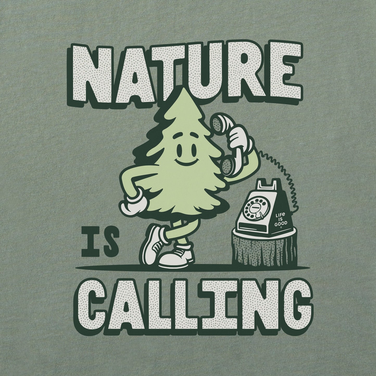 Men's Nature is Calling on the Phone Short Sleeve Tee