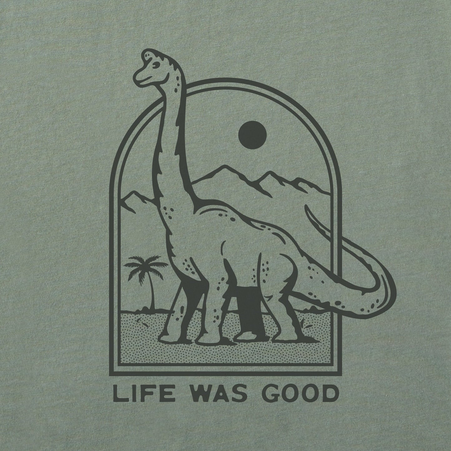 Men's Life Was Good Dinosaur Short Sleeve Tee