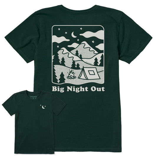 Women's Big Night Out Camping Short Sleeve Crusher Tee