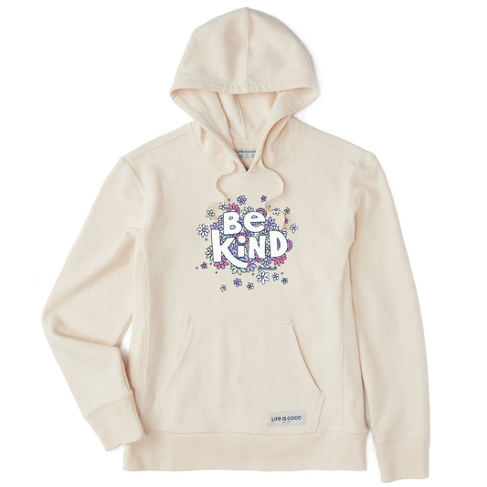 Women's Be Kind Flower Lines Simply True Fleece Hoodie