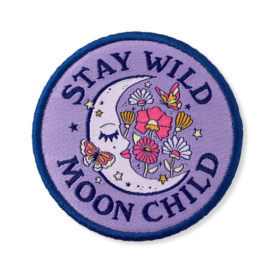 Adult Unisex Stay Wild Moon Child Woven Patch