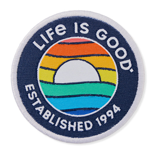 Adult Unisex Waves Sunset Woven Patch