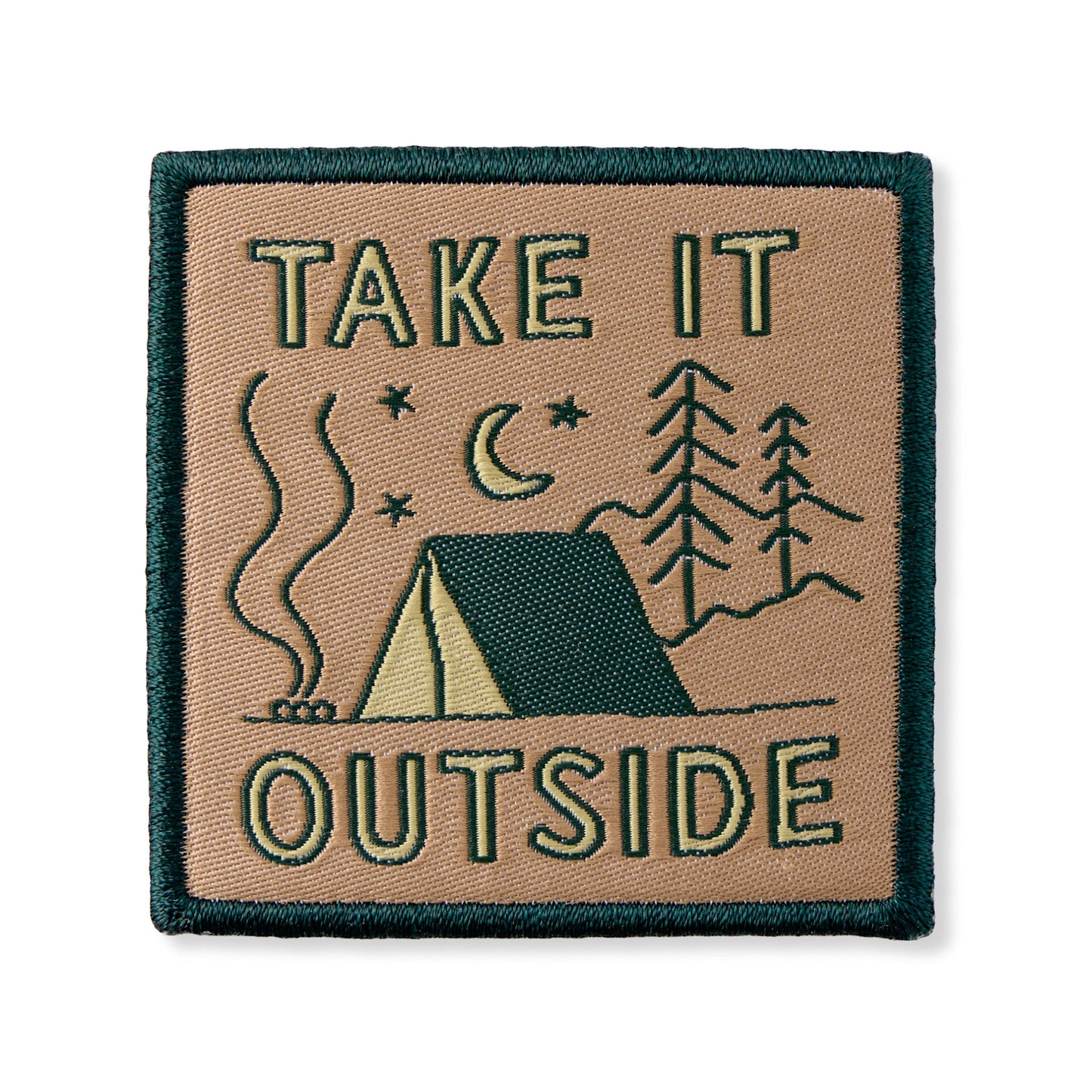 Adult Unisex Take it Outside Tent Woven Patch