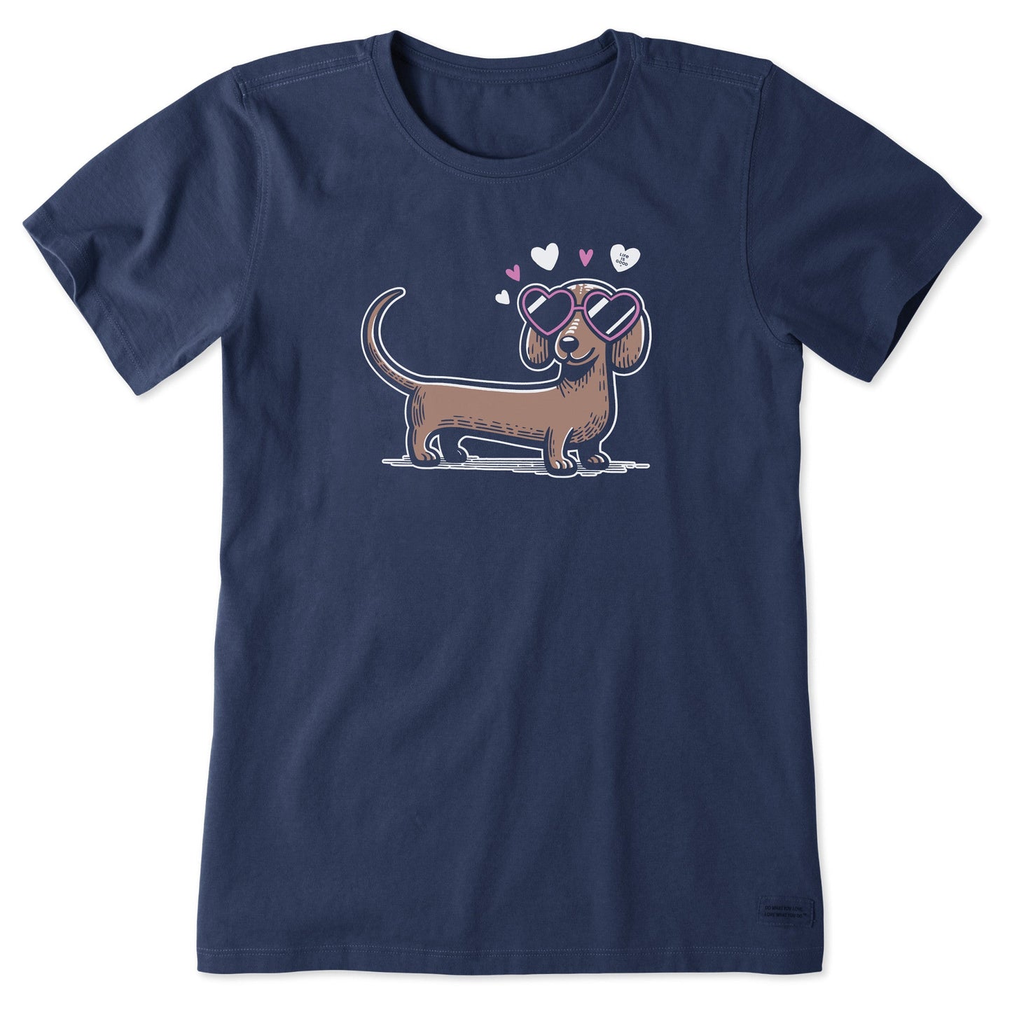 Women's Dachshund Love Short Sleeve Crusher Tee