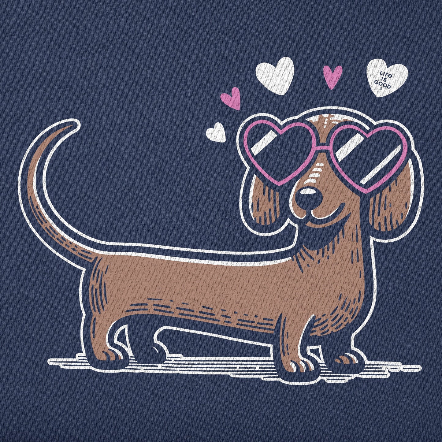 Women's Dachshund Love Short Sleeve Crusher Tee