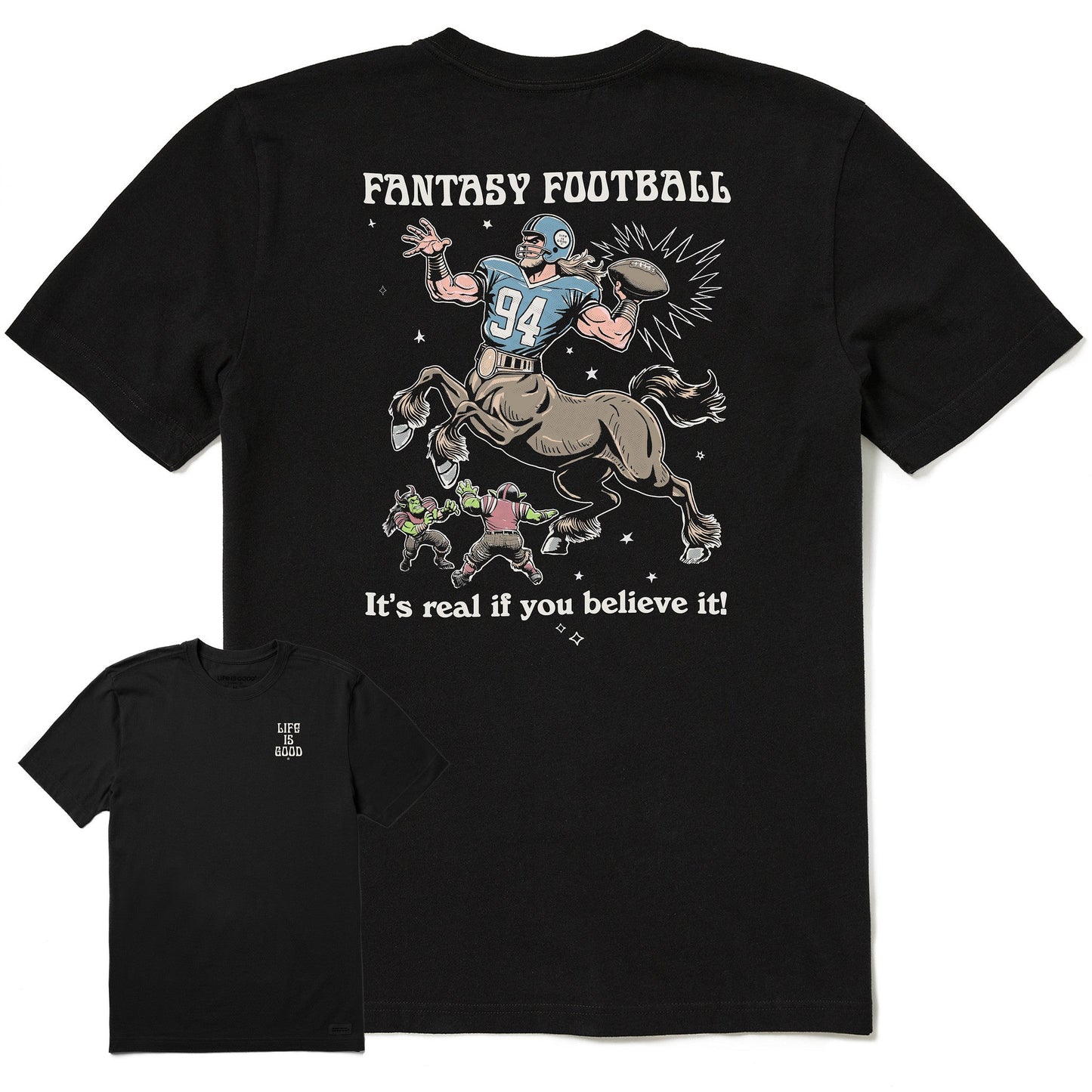 Men's Fantasy Football Centaur Goes Long Short Sleeve Tee