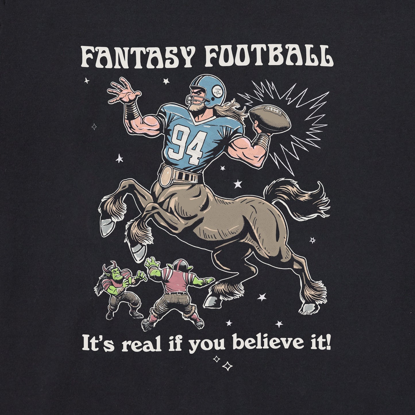 Men's Fantasy Football Centaur Goes Long Short Sleeve Tee