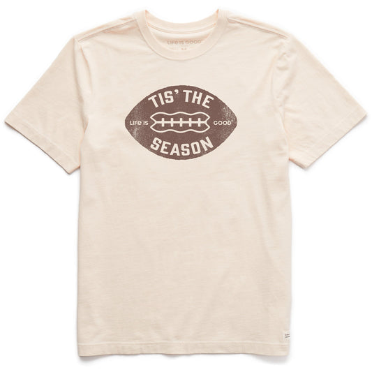 Men's Tis the Season Football Shape Short Sleeve Crusher Tee