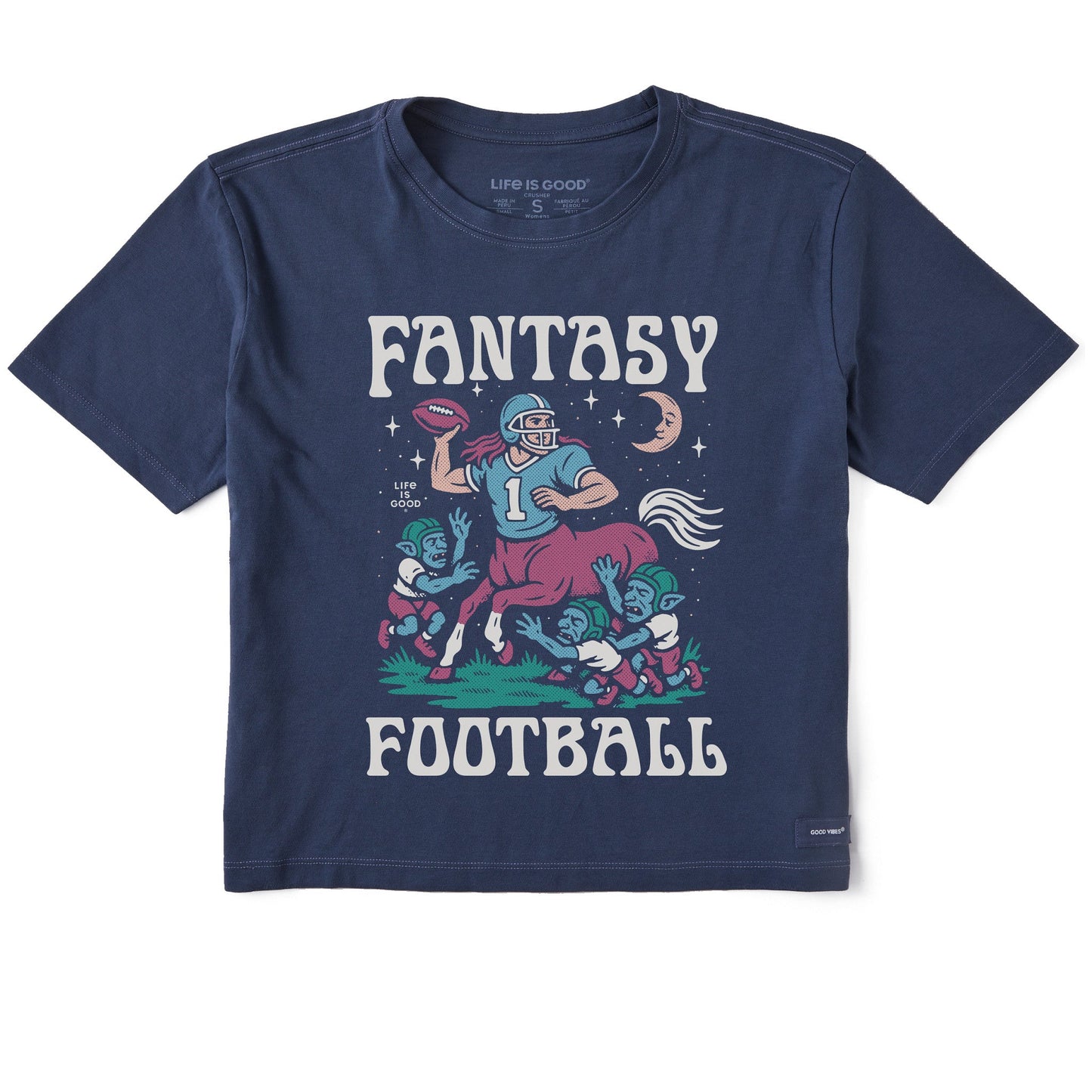 Women's Fantasy Football Centaur v. Goblins Short Sleeve Crusher Boxy Tee