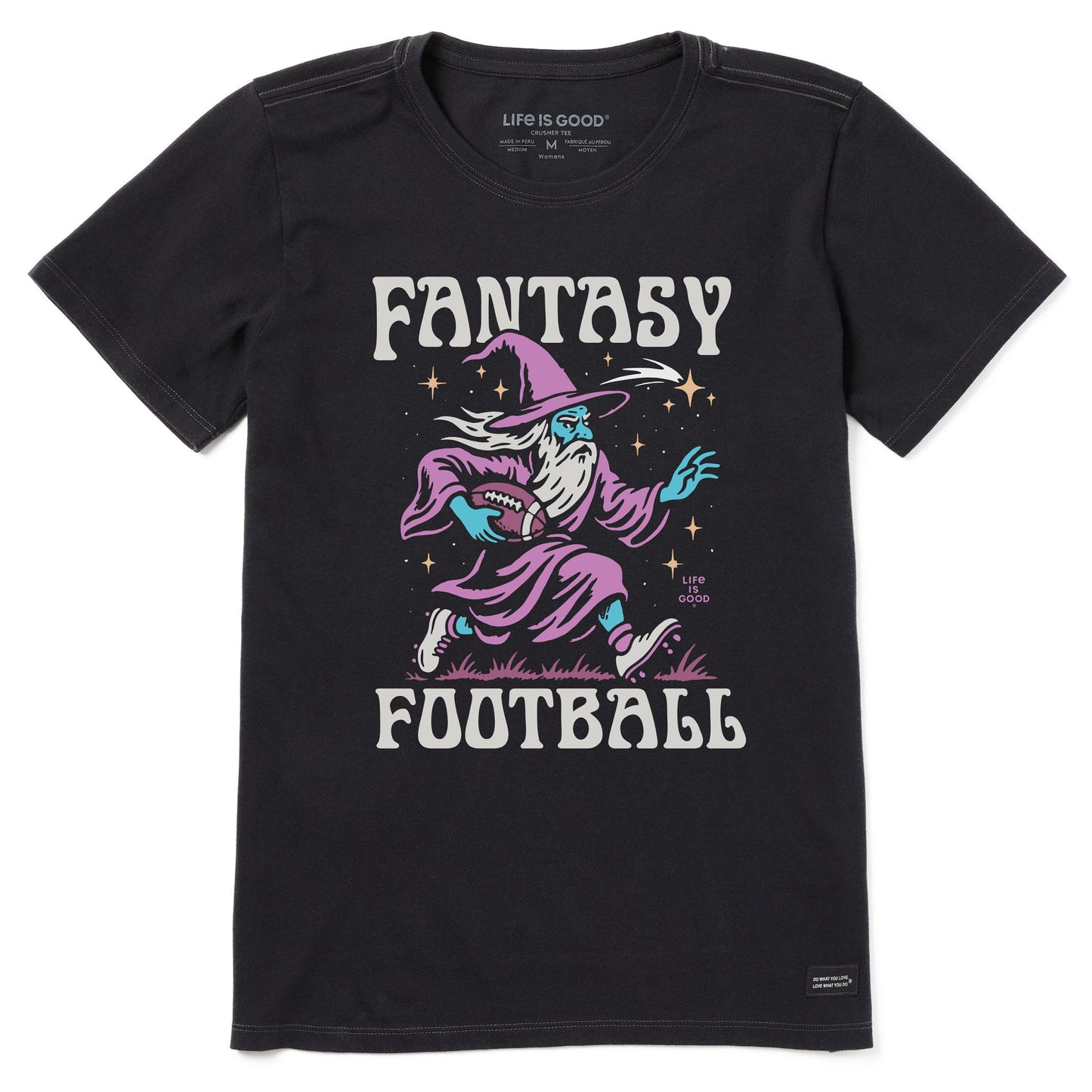 Women's Fantasy Football Rushing Wizard Short Sleeve Tee