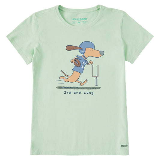 Women's 3rd and Long Dachshund Short Sleeve Crusher Tee