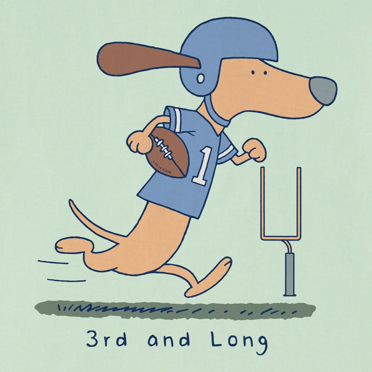 Women's 3rd and Long Dachshund Short Sleeve Crusher Tee