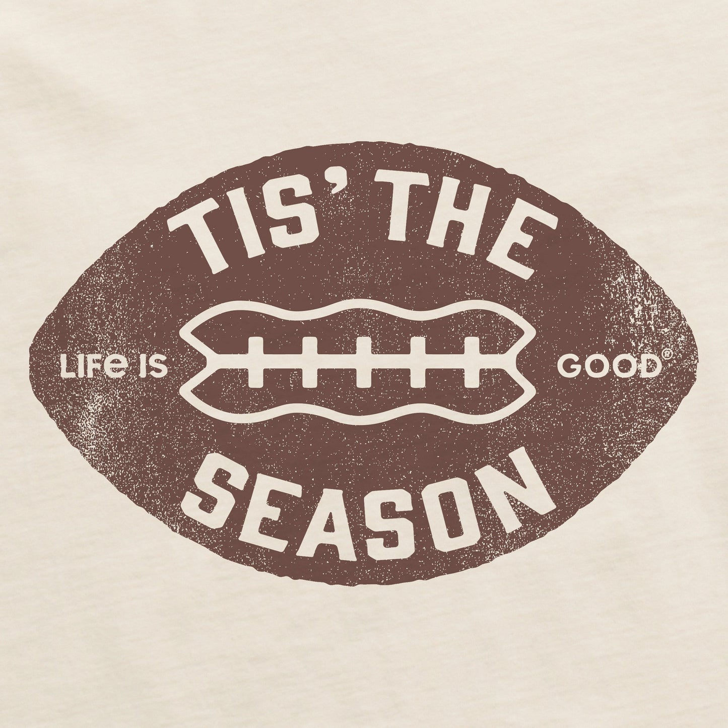 Women's Tis the Season Football Shape Short Sleeve Crusher Tee