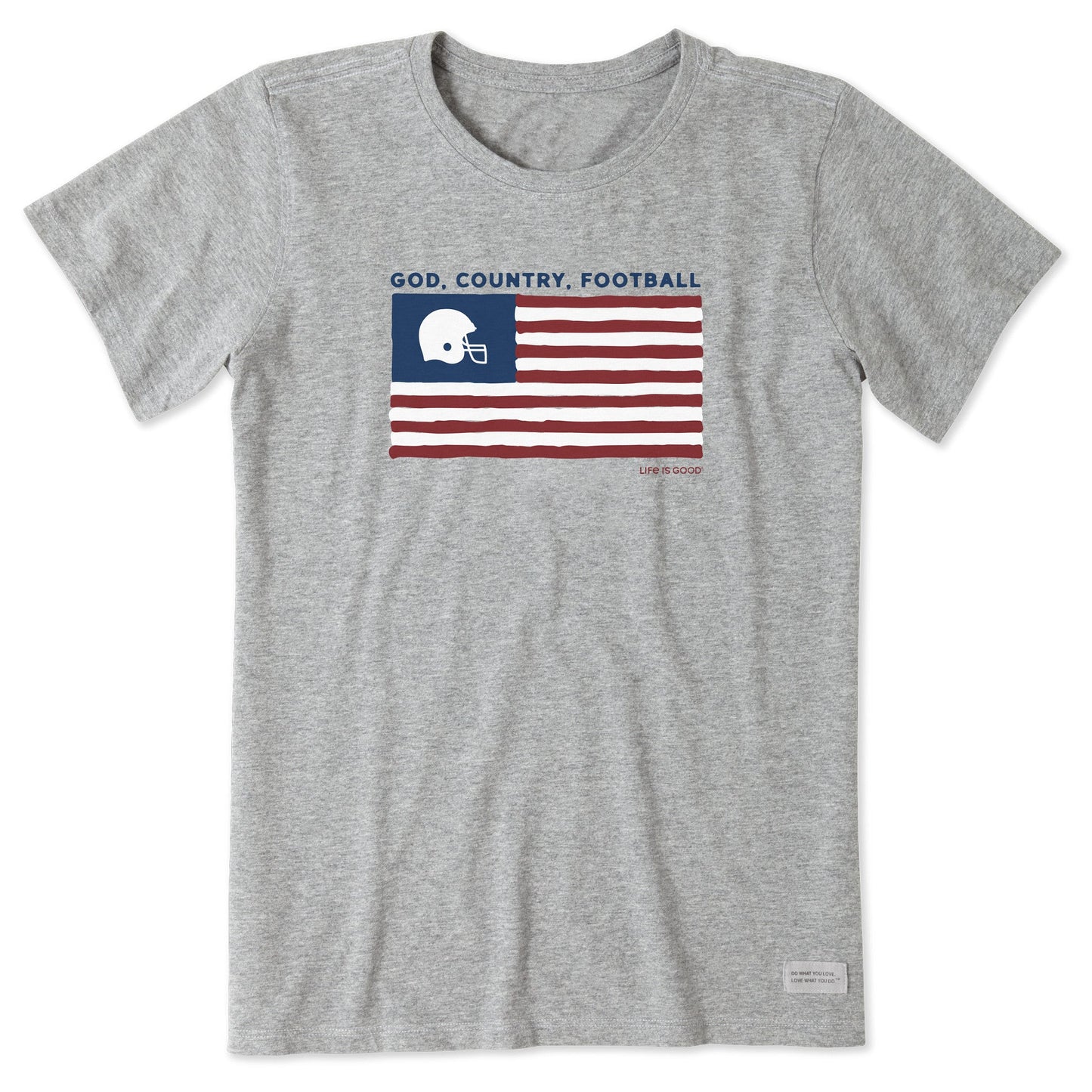 Women's God, Country, Football Short Sleeve Tee