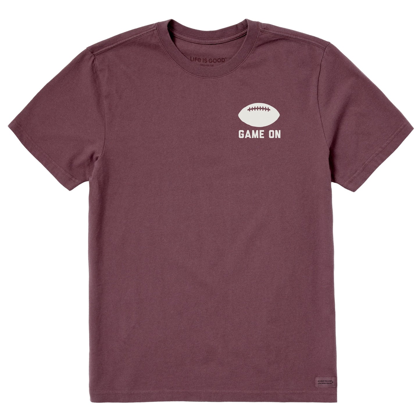 Men's Simple Game On Football Short Sleeve Crusher Tee