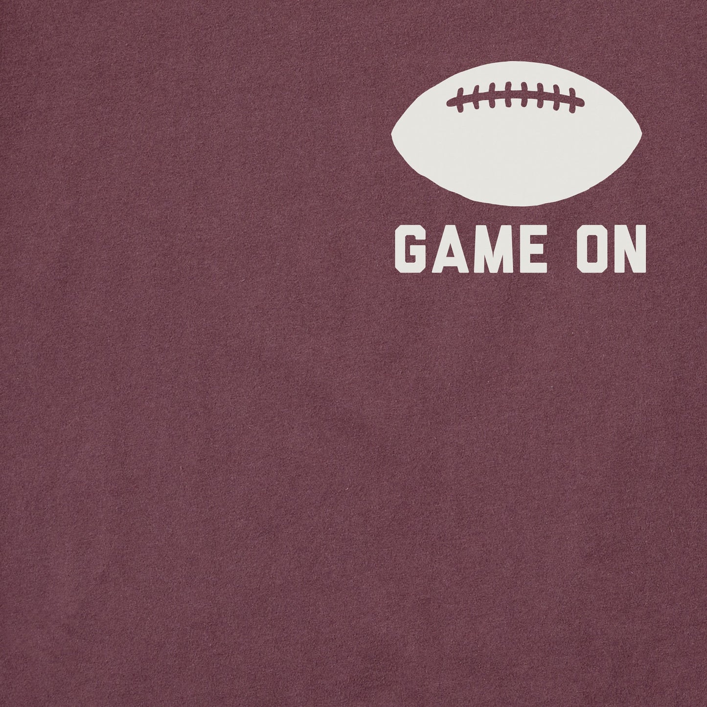 Men's Simple Game On Football Short Sleeve Crusher Tee