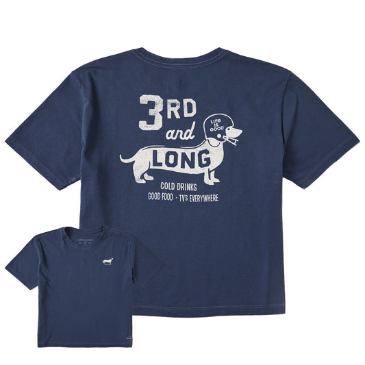 Women's 3rd and Long Short Sleeve Crusher Boxy Tee