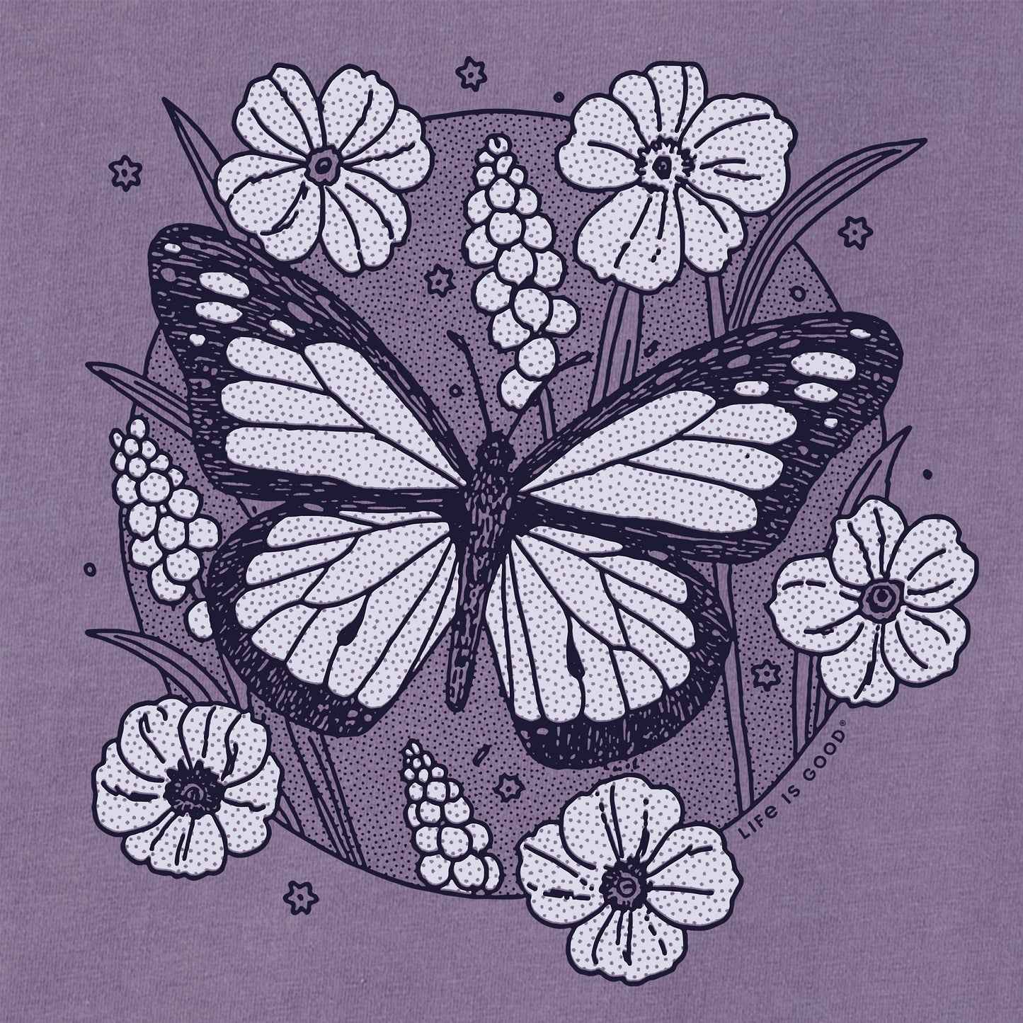 Women's Butterfly Bloom Short Sleeve Crusher Boxy Tee