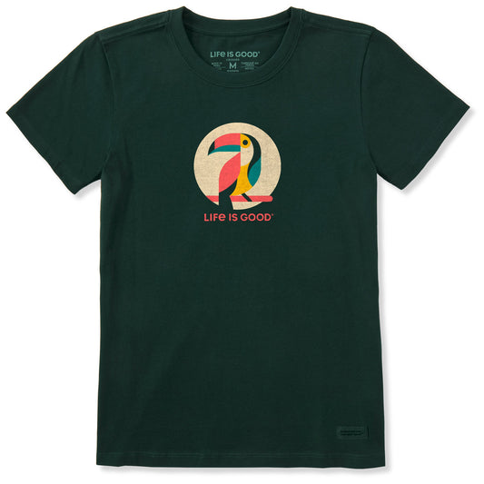 Women's Abstract Toucan Short Sleeve Crusher Tee