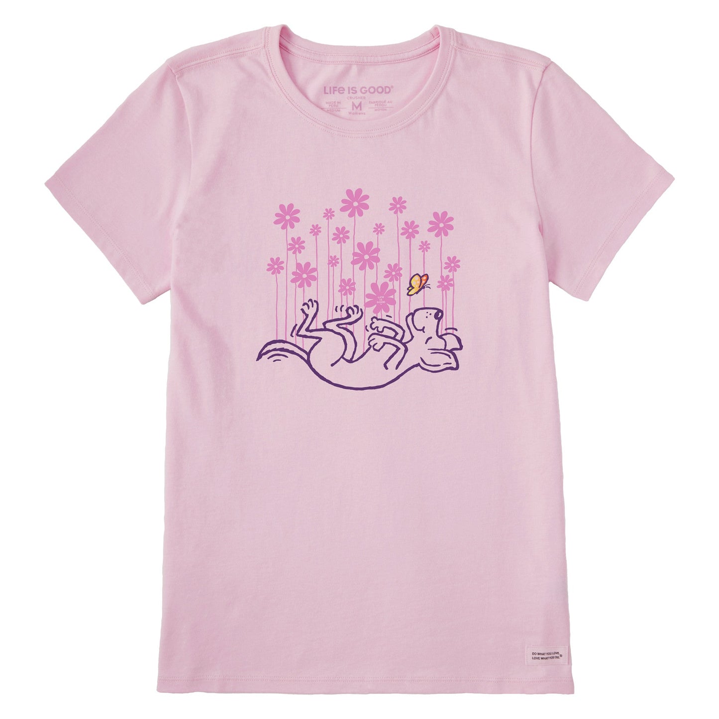 Women's Butterfly Dog Short Sleeve Crusher Tee