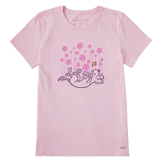 Women's Butterfly Dog Short Sleeve Crusher Tee