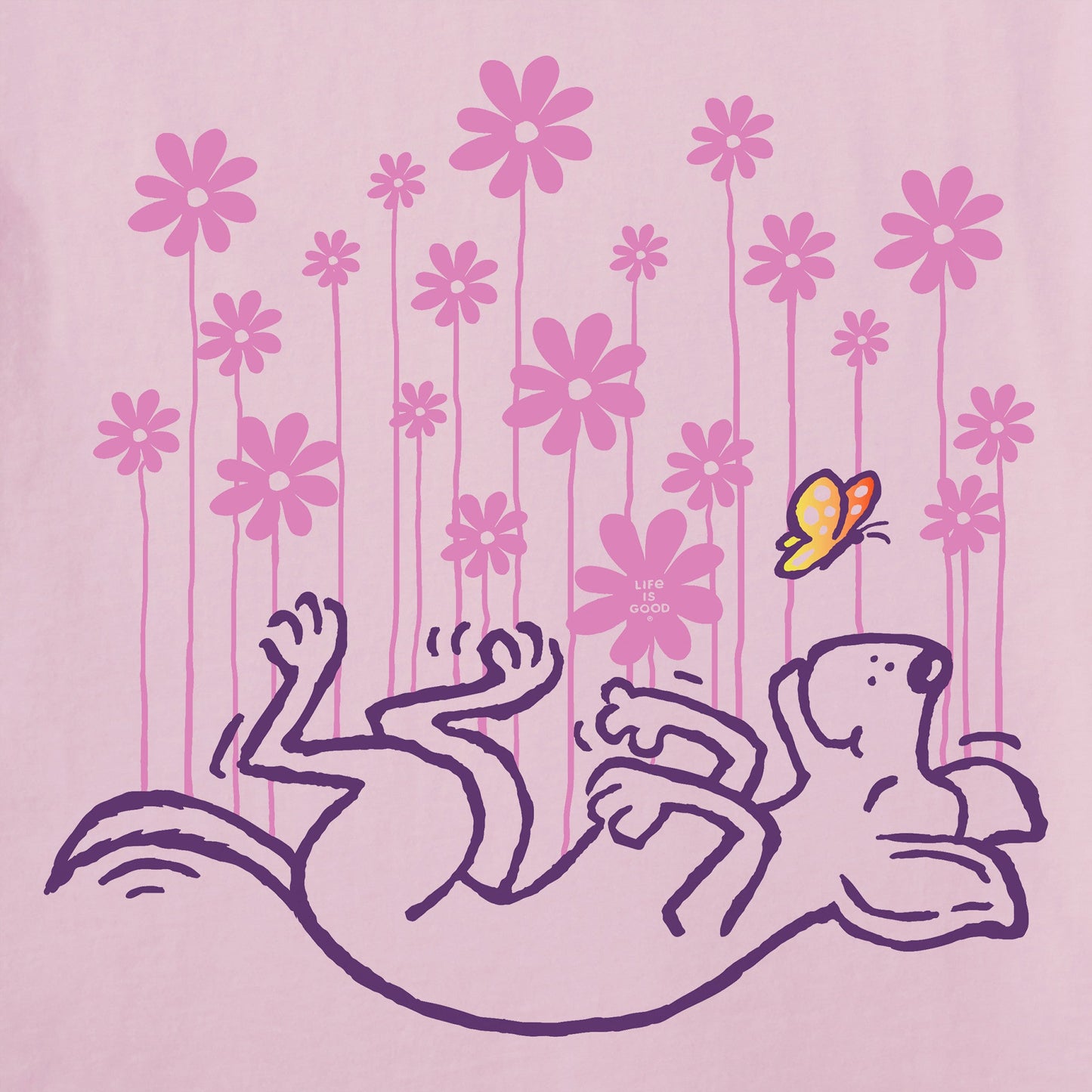 Women's Butterfly Dog Short Sleeve Crusher Tee