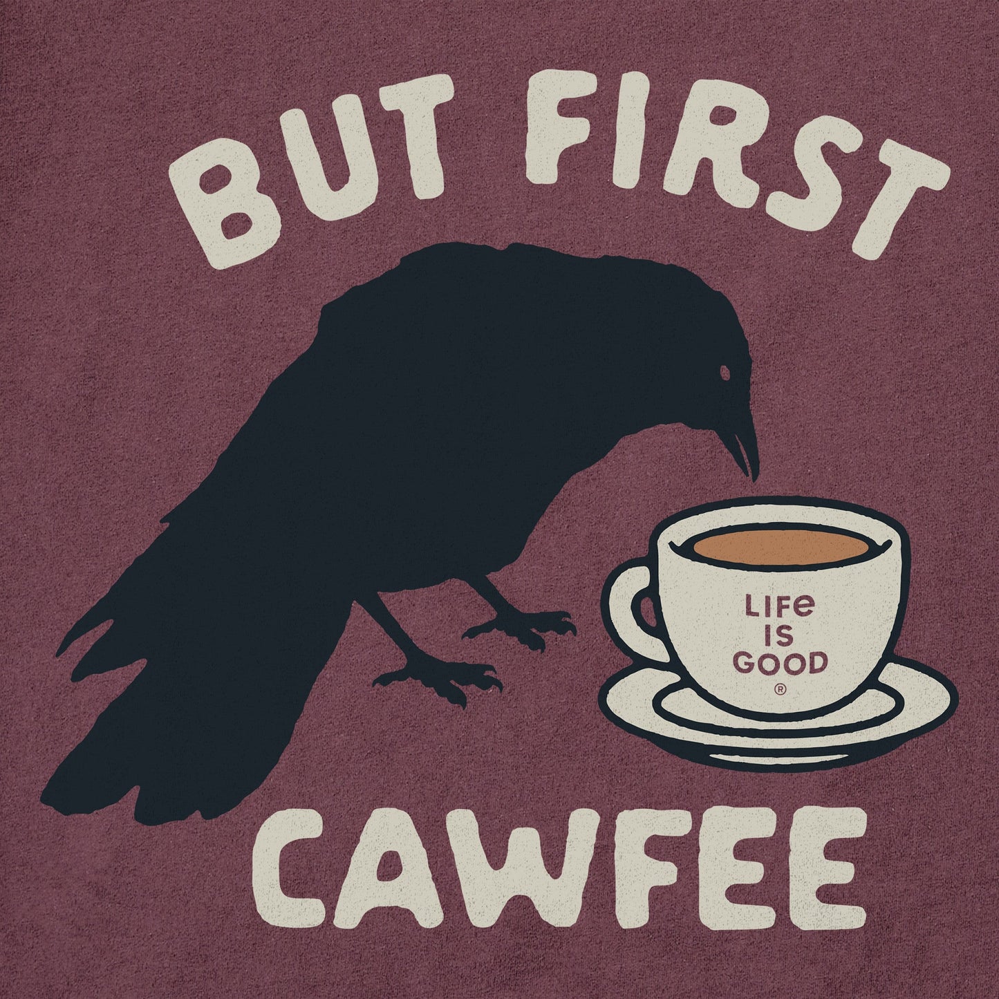 Women's But first Cawfee Short Sleeve Crusher Tee