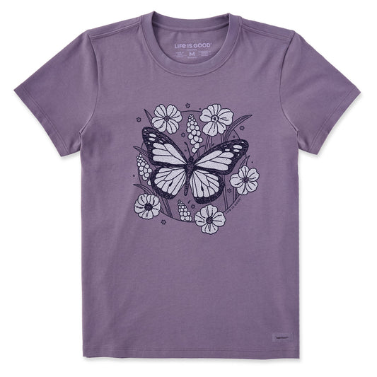 Women's Butterfly Bloom Short Sleeve Crusher Tee
