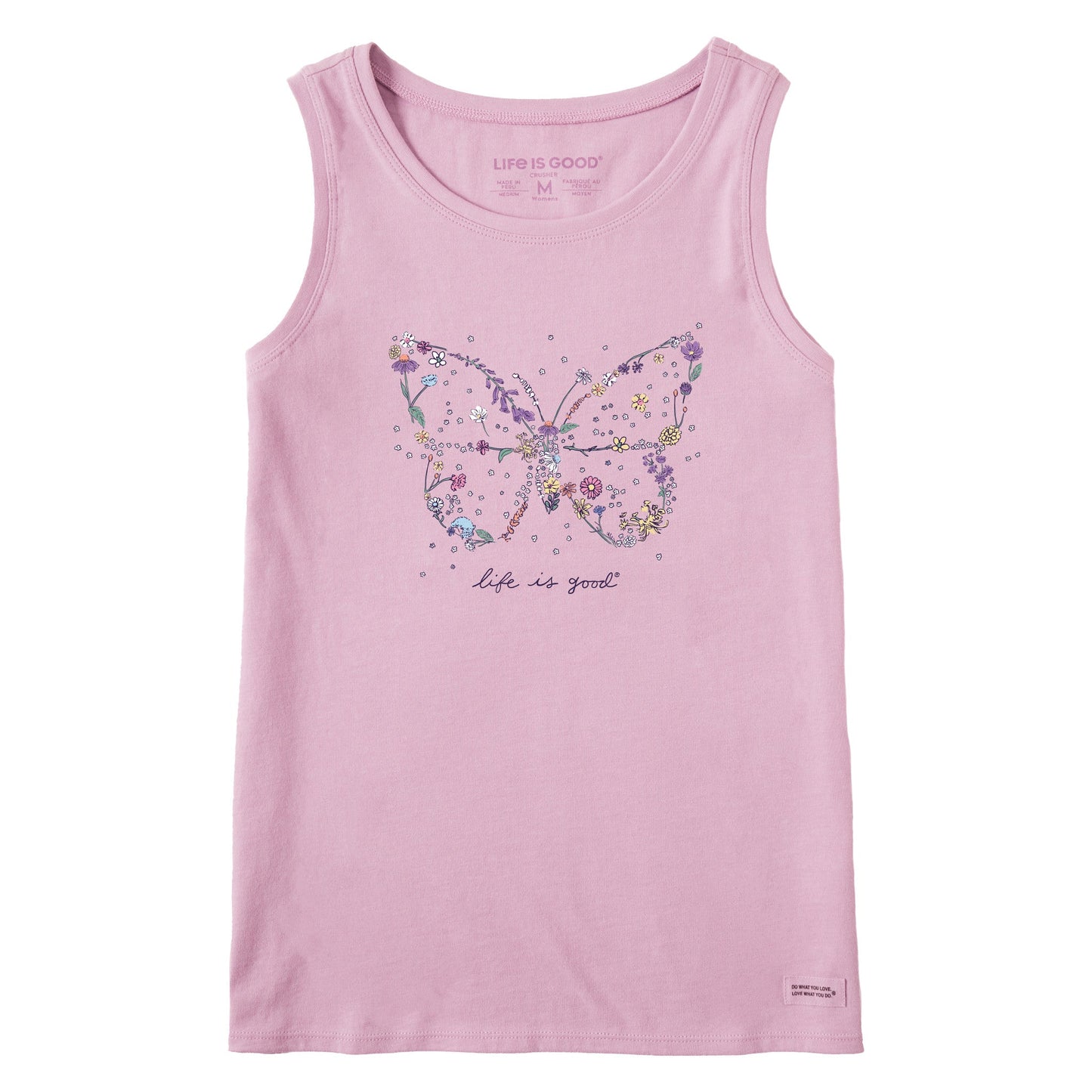 Women's Wildflower Butterfly Shape Crusher Tank