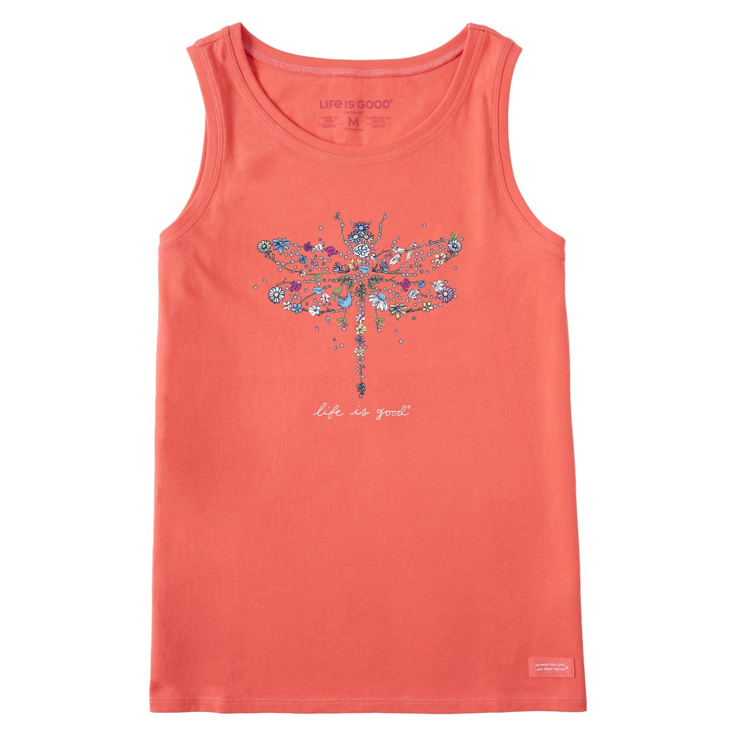 Women's Wildflower Dragonfly Shape Crusher Tank