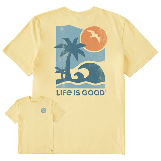 Men's Waves on the Beach Short Sleeve Crusher Tee