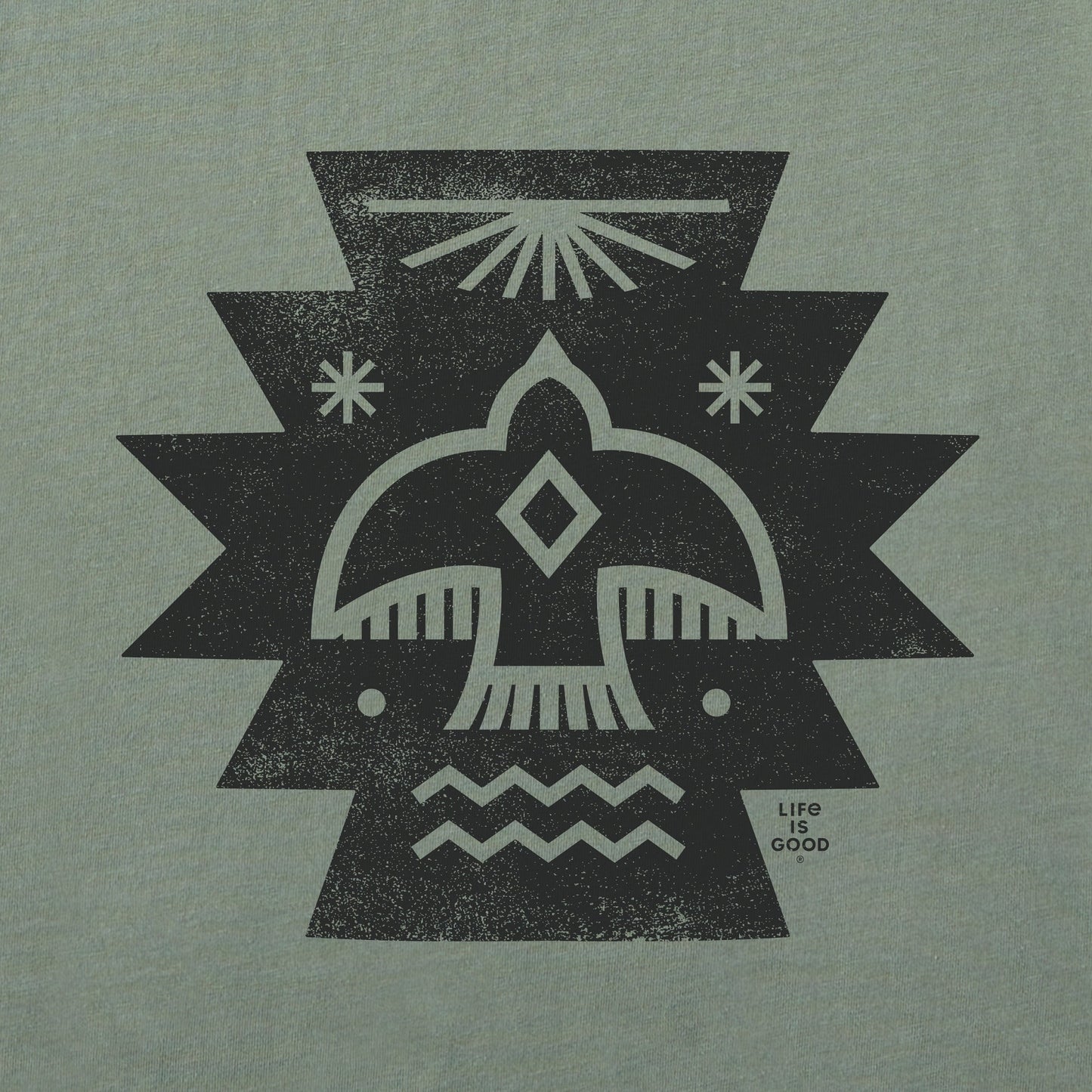 Women's Bird Motif Short Sleeve Crusher Tee