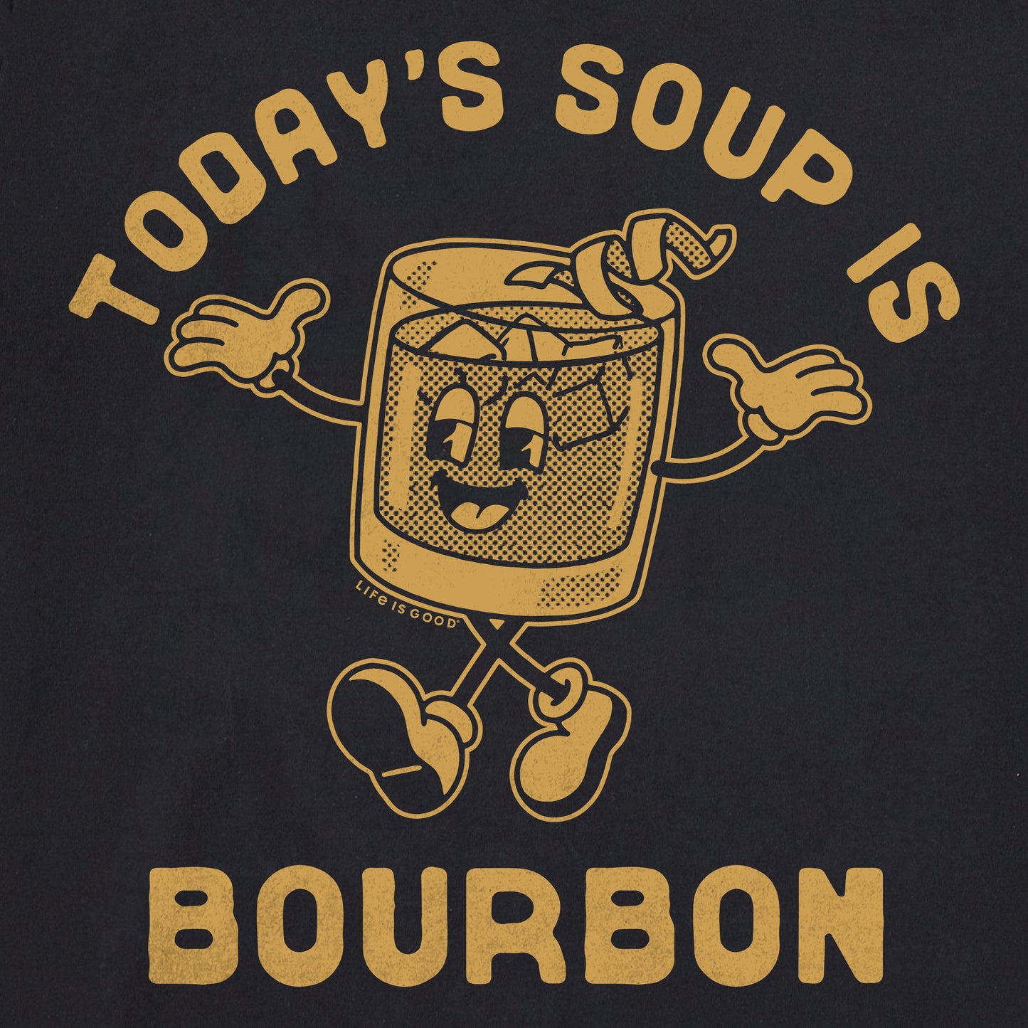 Men's Today's Soup is Bourbon Short Sleeve Crusher Tee