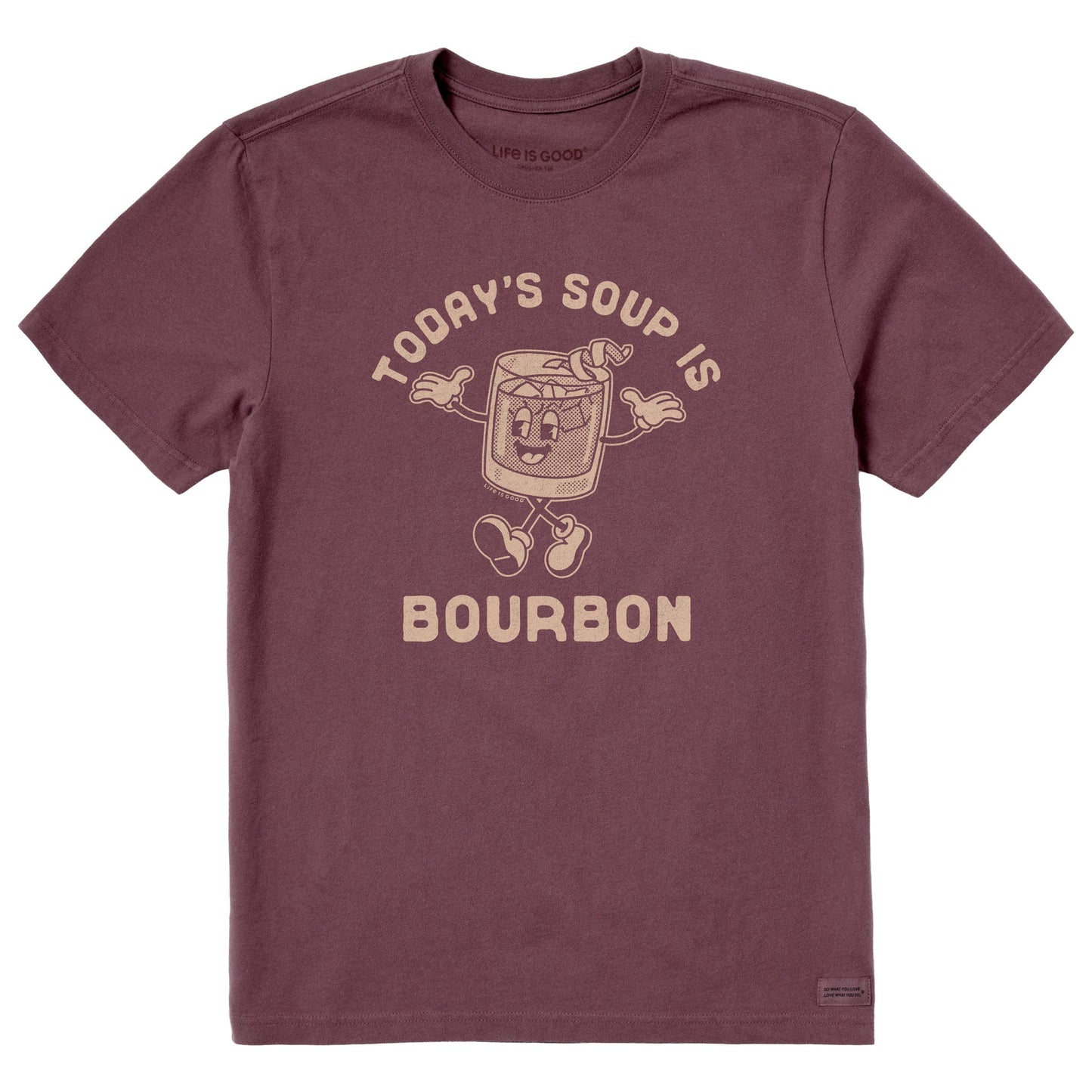 Men's Today's Soup is Bourbon Short Sleeve Crusher Tee