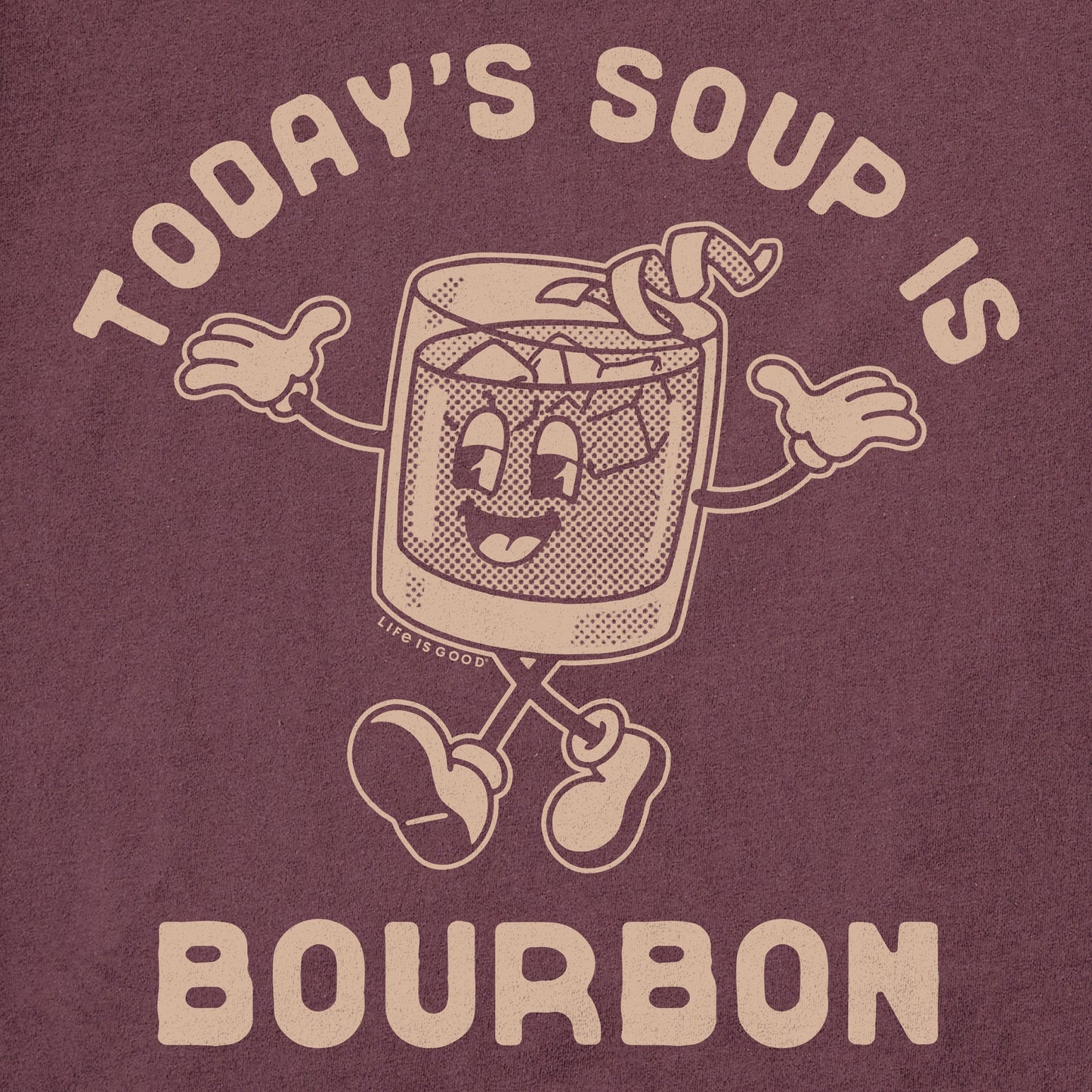 Men's Today's Soup is Bourbon Short Sleeve Crusher Tee