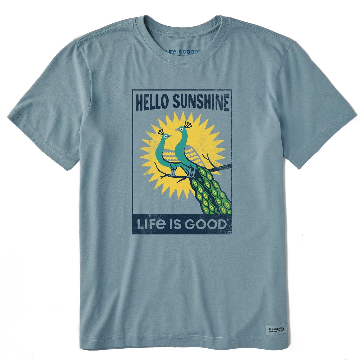 Men's Hello Sunshine Peacock Short Sleeve Crusher Tee