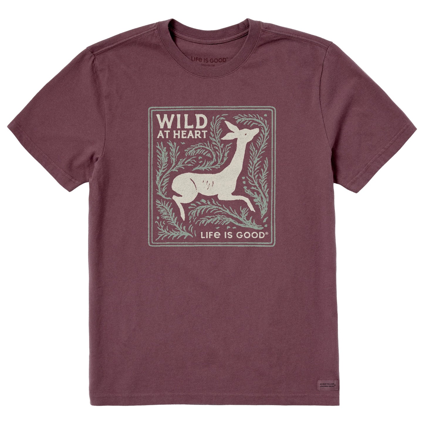 Men's Wild at Heart Deer Short Sleeve Crusher Tee