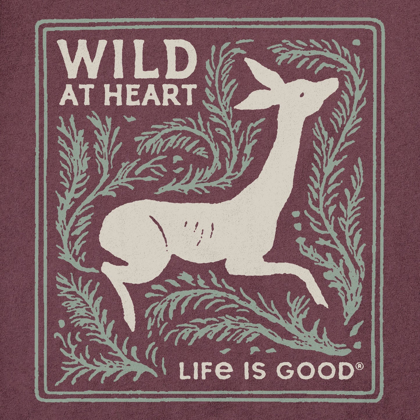 Men's Wild at Heart Deer Short Sleeve Crusher Tee