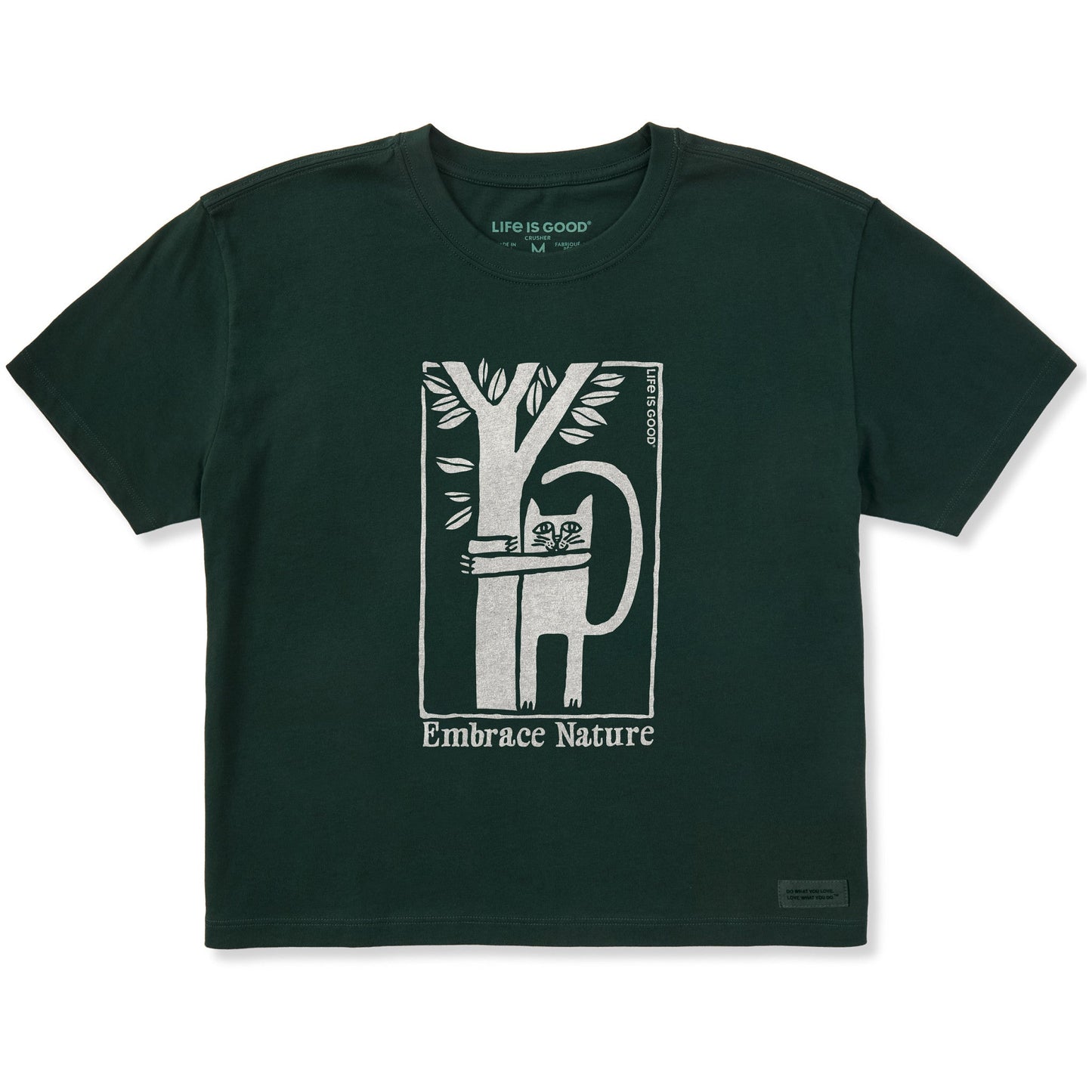 Women's Embrace Nature Cat Short Sleeve Crusher Boxy Tee