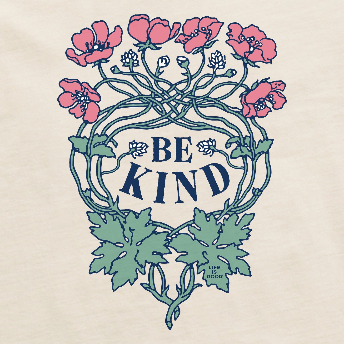 Women's Be Kind Flowers Short Sleeve Crusher Boxy Tee