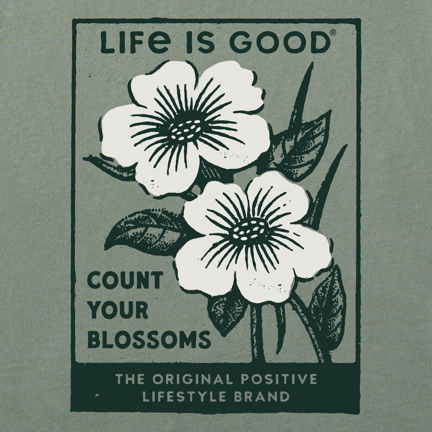 Women's Count Your Blossoms Stamp Short Sleeve Crusher Boxy Tee