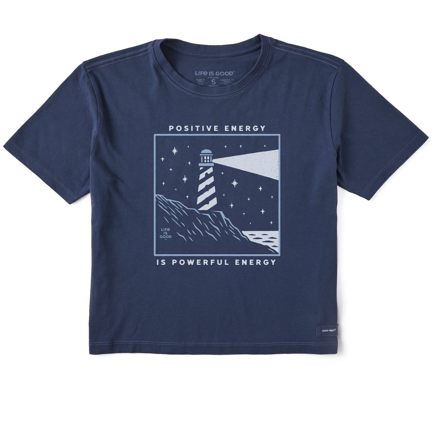 Women's Positive Energy Lighthouse Short Sleeve Crusher Boxy Tee