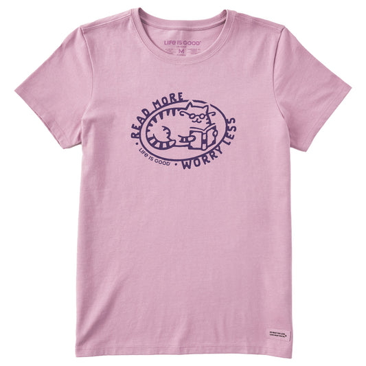 Women's Read More Cat Short Sleeve Crusher Tee