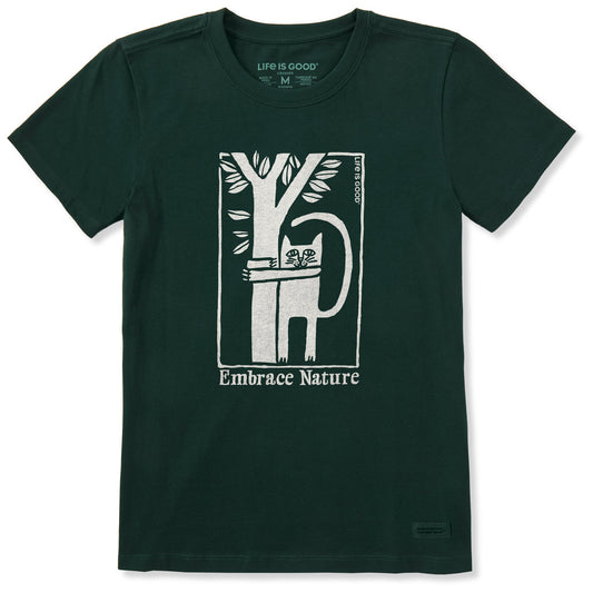 Women's Embrace Nature Cat Short Sleeve Crusher Tee