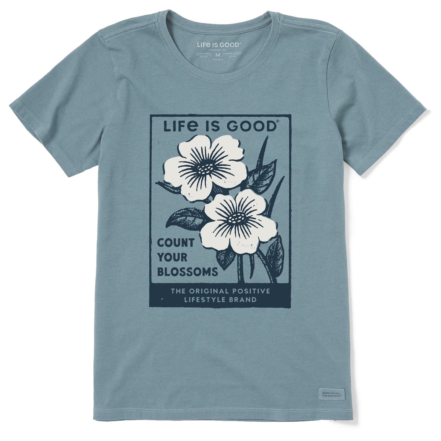 Women's Count Your Blossoms Stamp Short Sleeve Crusher Tee