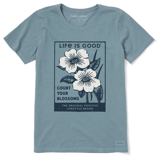 Women's Count Your Blossoms Stamp Short Sleeve Crusher Tee