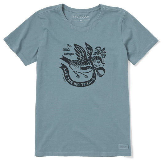 Women's The Little Things bird Short Sleeve Crusher Tee