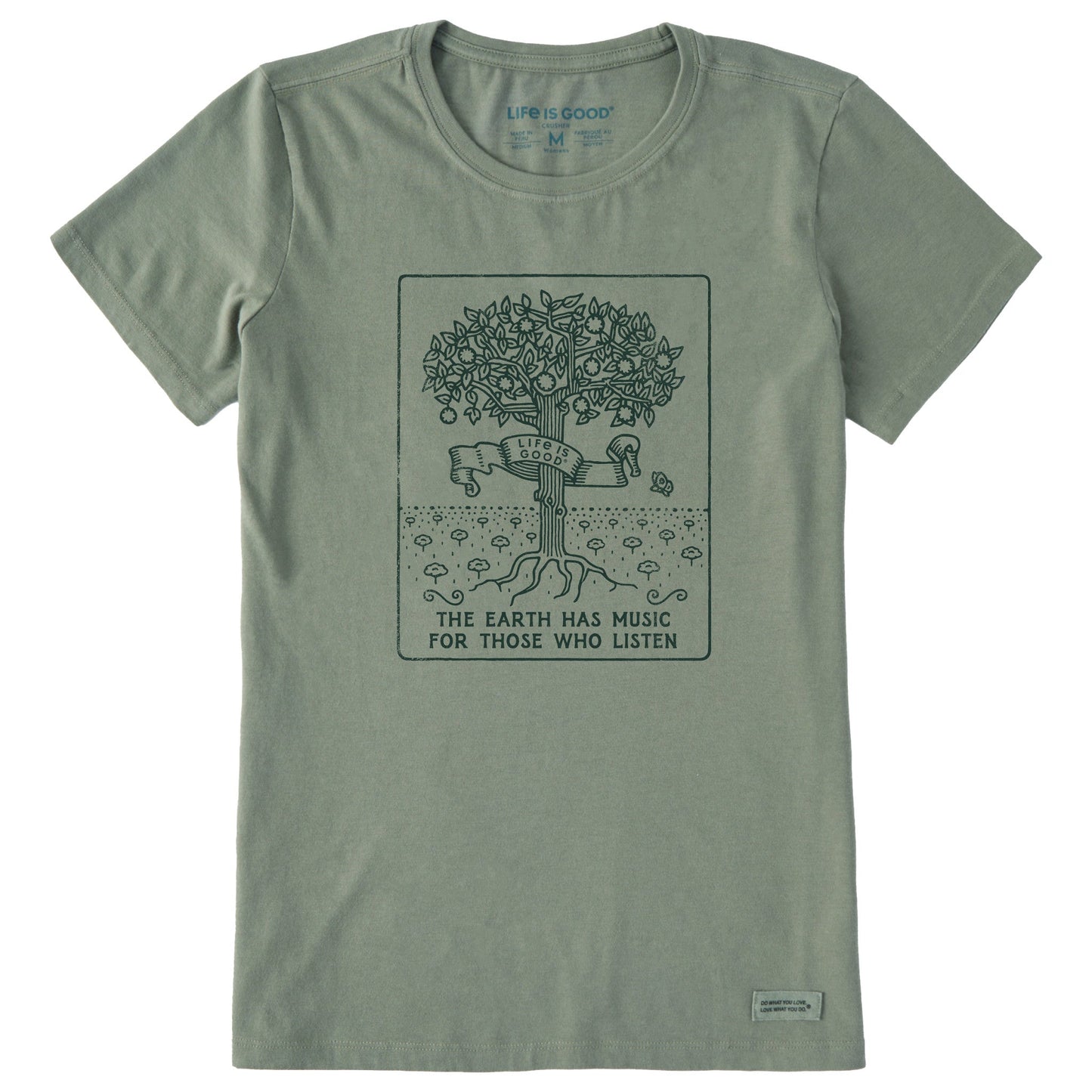 Women's The Earth Has Music Trees Short Sleeve Crusher Tee